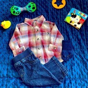 3-piece infant flannel outfit